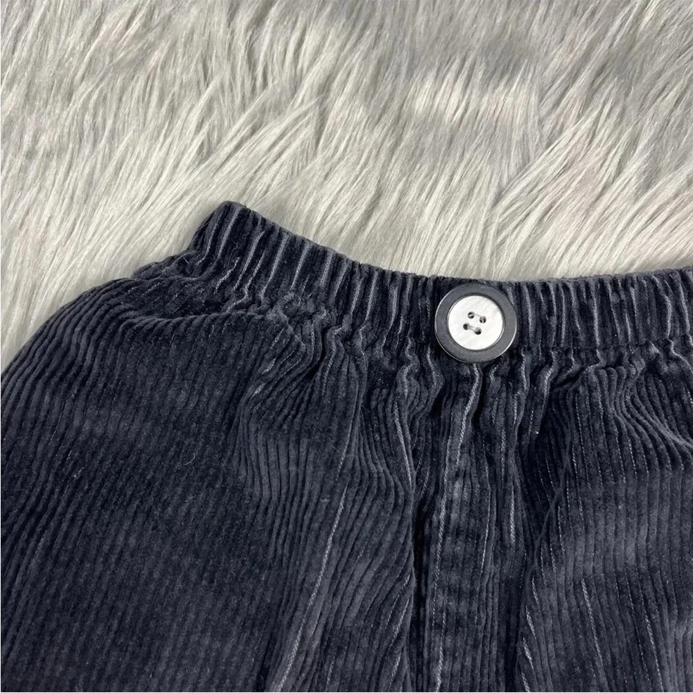 Vintage 90s Childrens Black Corduroy Pull On Pants